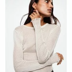 Mango Long Sleeve Silk T-Shirt 8 Mango Long Sleeve Silk T-Shirt -Mango popular store mango 5018 9512726 3