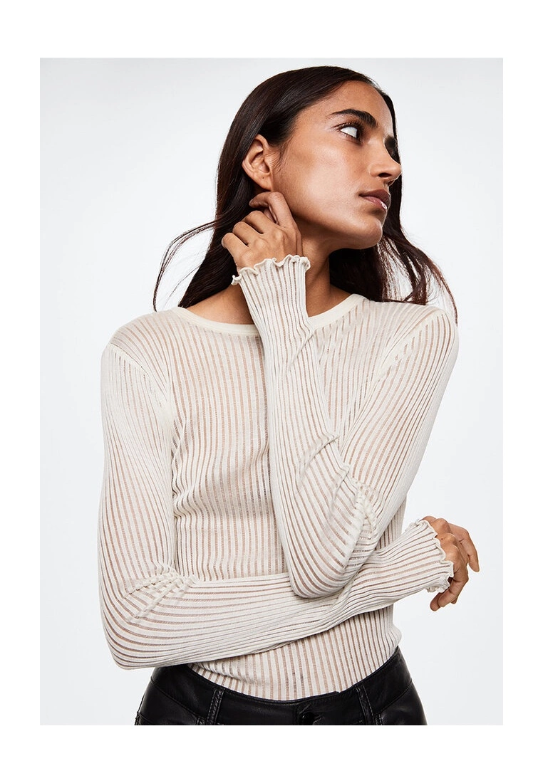 Mango Long Sleeve Silk T-Shirt 5 Mango Long Sleeve Silk T-Shirt - Image 3