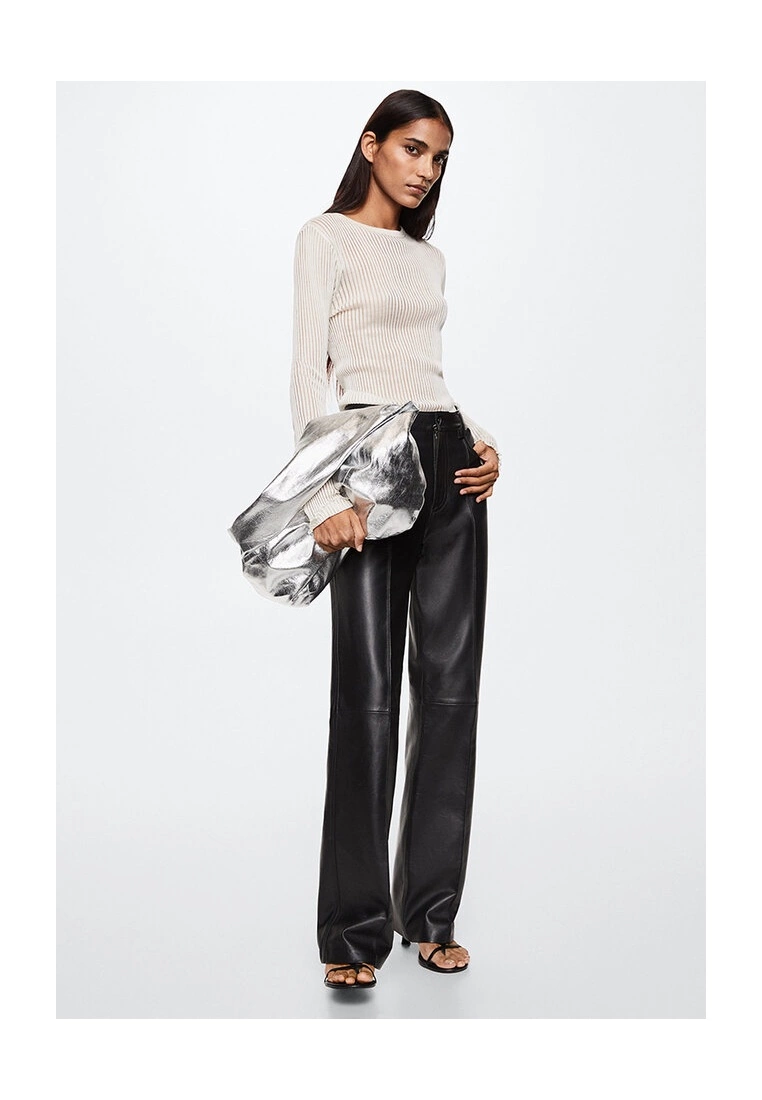 Mango Long Sleeve Silk T-Shirt 6 Mango Long Sleeve Silk T-Shirt - Image 4