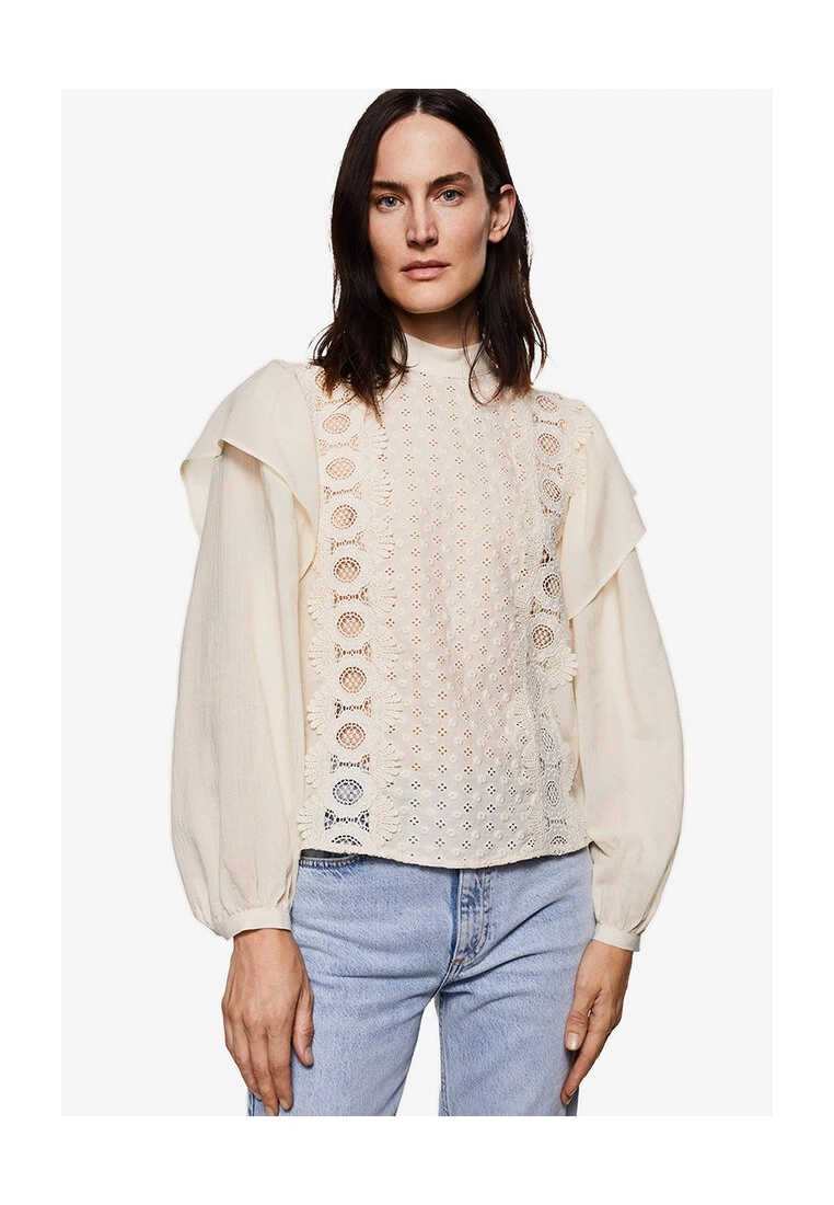 Mango Embroidered Panel Blouse 3 Mango Embroidered Panel Blouse