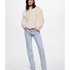 Mango Embroidered Panel Blouse 13 Mango Embroidered Panel Blouse -Mango popular store mango 5022 9489626 6