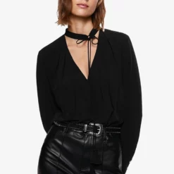 Mango Tie-Neck Blouse