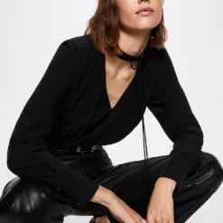 Mango Tie-Neck Blouse 14 Mango Tie-Neck Blouse -Mango popular store mango 5026 4102636 5