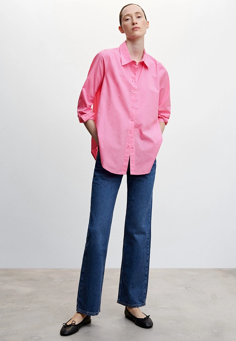 Mango Embroidered Flowers Shirt 6 Mango Embroidered Flowers Shirt - Image 4