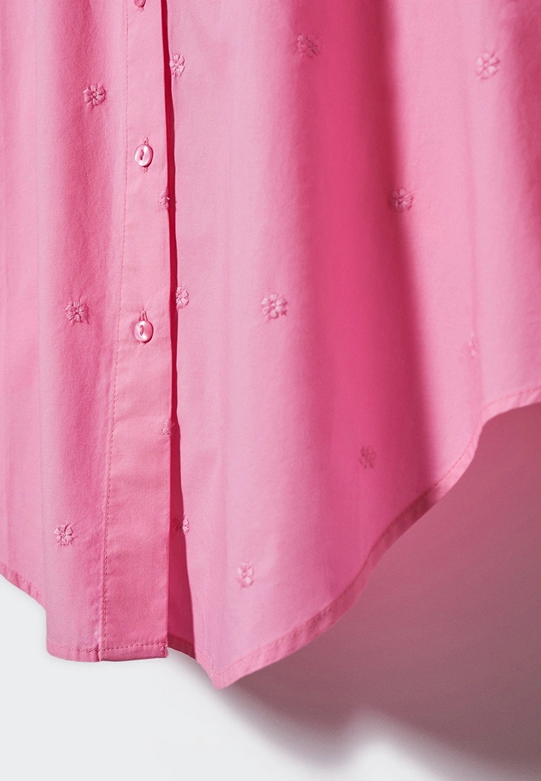 Mango Embroidered Flowers Shirt 7 Mango Embroidered Flowers Shirt - Image 5
