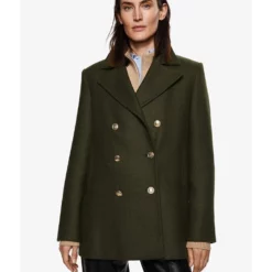 Mango Wool Double-Button Coat