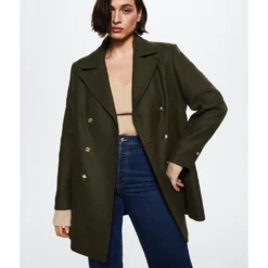 Mango Wool Double-Button Coat -Mango popular store mango 5044 2612726 5