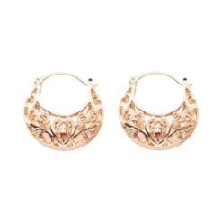 Mango Embossed Hoop Earrings