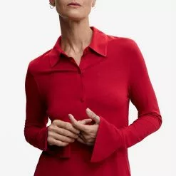 Mango Buttoned Flowy Shirt