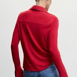 Mango Buttoned Flowy Shirt -Mango popular store mango 5065 6862636 3