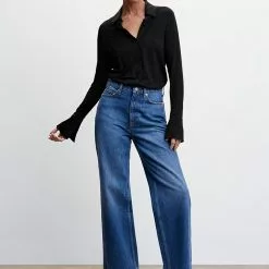 Mango Buttoned Flowy Shirt -Mango popular store mango 5073 8142636 6