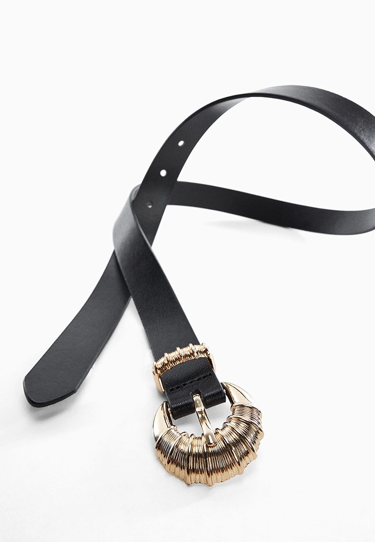 Mango Embossed Buckle Belt 4 Mango Embossed Buckle Belt - Image 2