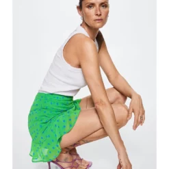 Mango Ruffled Draped Skirt -Mango popular store mango 5112 4458816 6