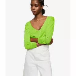 Mango V-Neck Knit Sweater