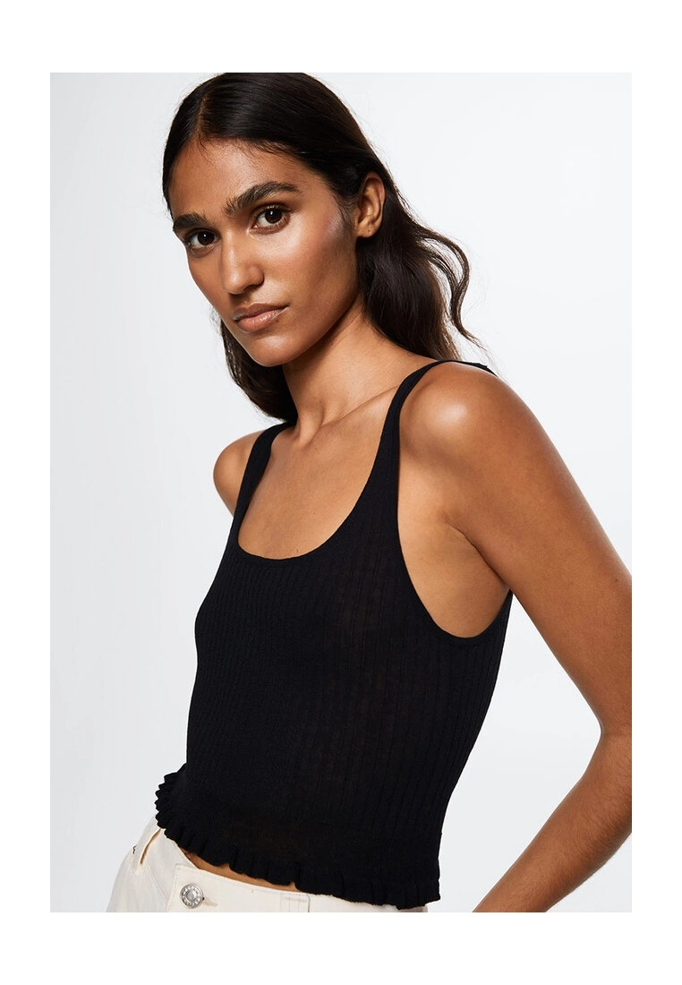 Mango Ribbed Crop Top 5 Mango Ribbed Crop Top - Image 3