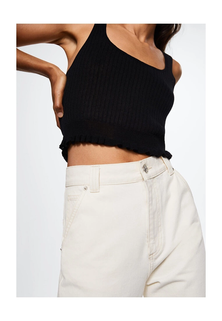 Mango Ribbed Crop Top 6 Mango Ribbed Crop Top - Image 4