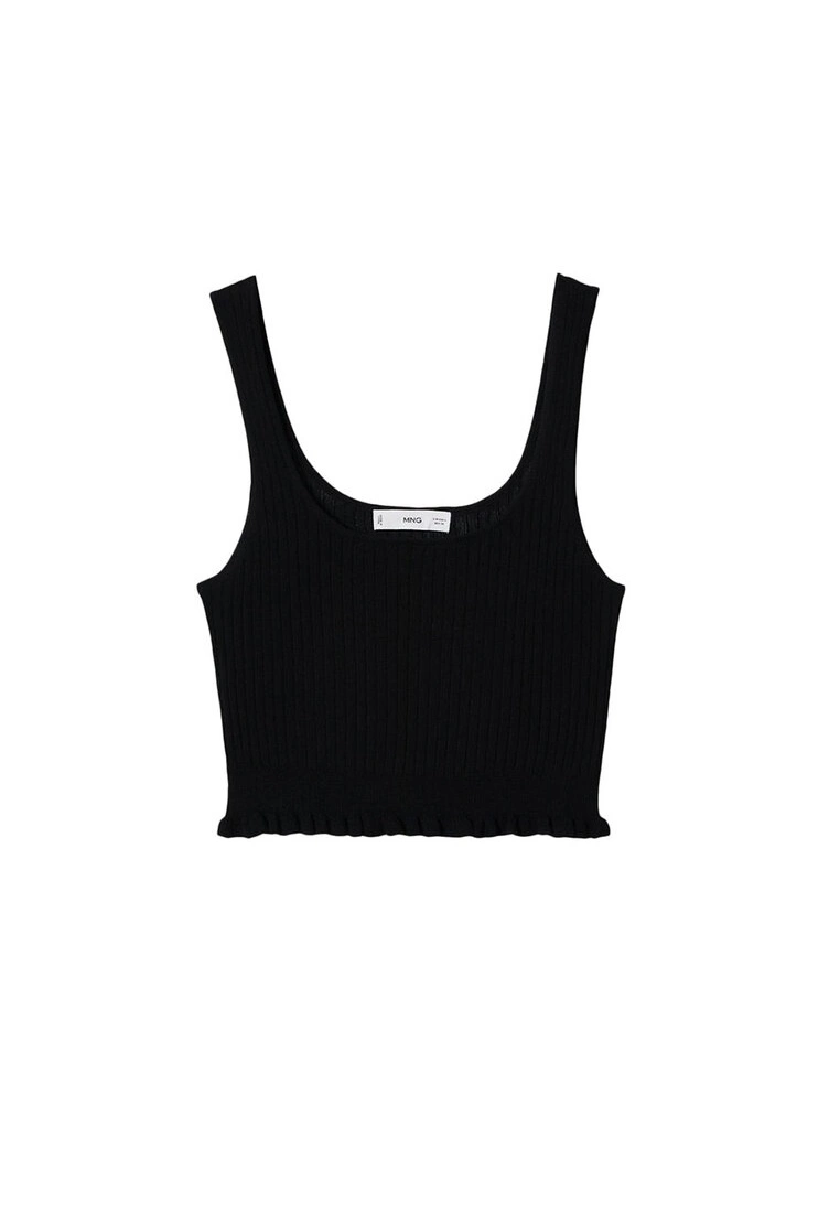 Mango Ribbed Crop Top 9 Mango Ribbed Crop Top - Image 7