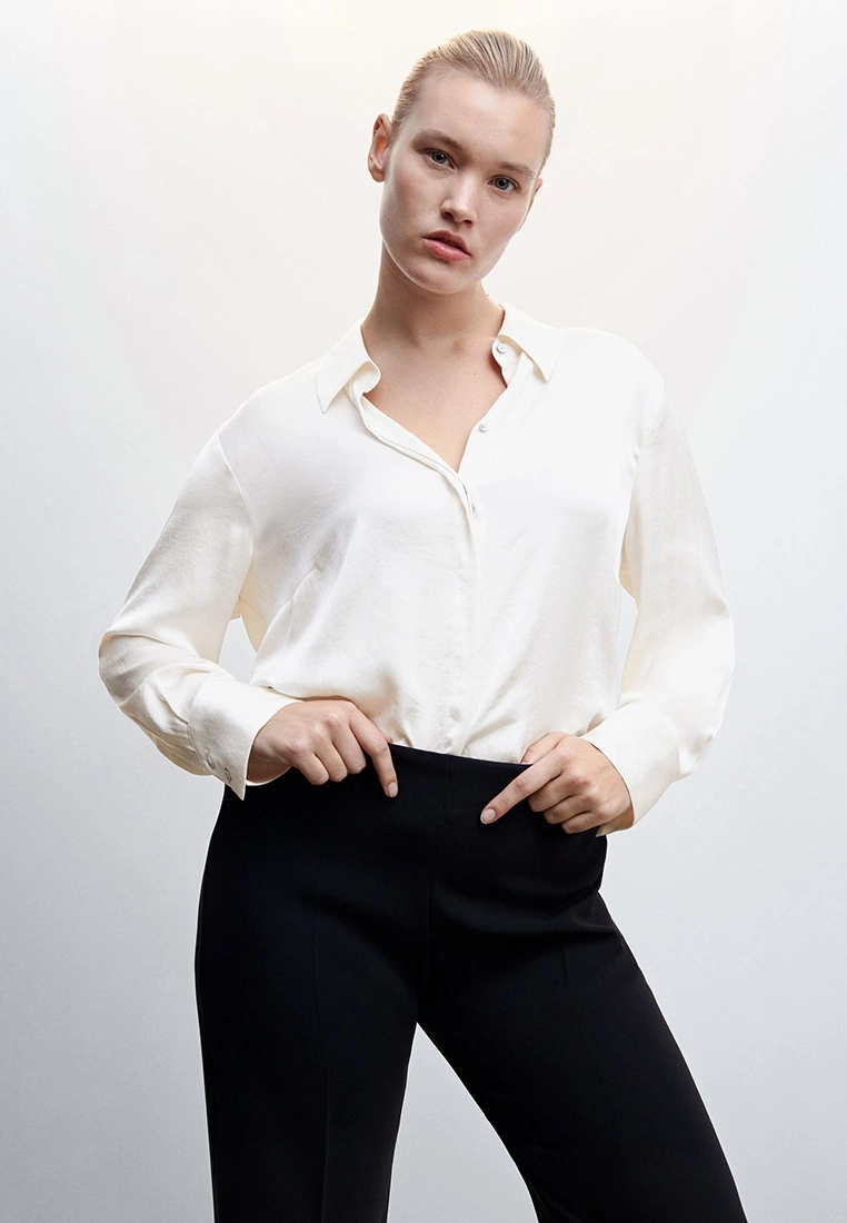 Mango Satin Finish Flowy Shirt 4 Mango Satin Finish Flowy Shirt - Image 2