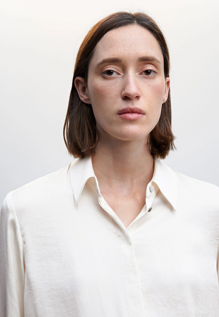 Mango Satin Finish Flowy Shirt 6 Mango Satin Finish Flowy Shirt - Image 4