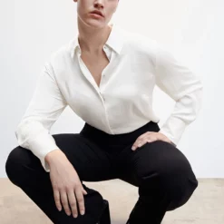 Mango Satin Finish Flowy Shirt 15 Mango Satin Finish Flowy Shirt -Mango popular store mango 5182 3501736 7