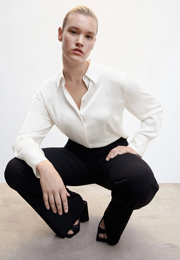 Mango Satin Finish Flowy Shirt 9 Mango Satin Finish Flowy Shirt - Image 7