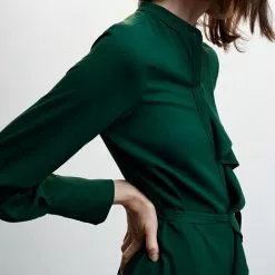 Mango Ruffled Shirt Dress -Mango popular store mango 5208 6690736 3