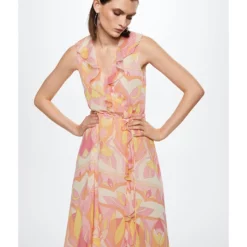 Mango Ruffled Printed Dress -Mango popular store mango 5210 4558816 5
