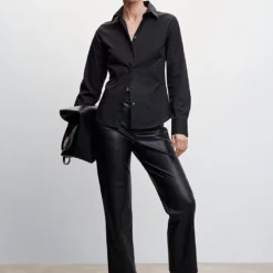 Mango Essential Cotton-Blend Shirt -Mango popular store mango 5219 7090736 5