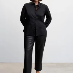 Mango Essential Cotton-Blend Shirt -Mango popular store mango 5219 7090736 6