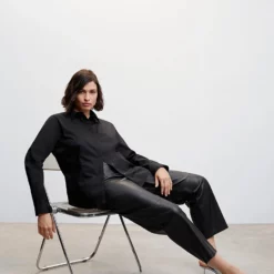 Mango Essential Cotton-Blend Shirt -Mango popular store mango 5219 7090736 7