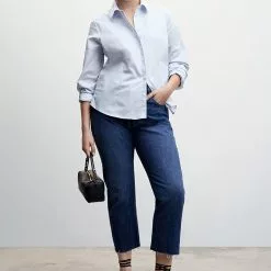 Mango Essential Cotton-Blend Shirt -Mango popular store mango 5221 3290736 6