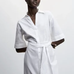 Mango Swiss Embroidered Shirt Dress -Mango popular store mango 5227 9690736 3