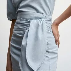 Mango Tencel Knot Skirt -Mango popular store mango 5245 5601736 3