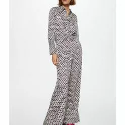 Mango Geometric Print Shirt -Mango popular store mango 5255 6589626 5