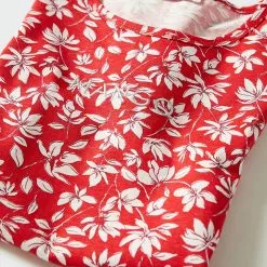 Mango Embroidered Logo Print T-Shirt -Mango popular store mango 5260 6190736 3