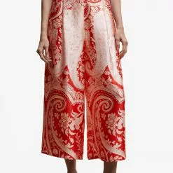 Mango Satin Printed Trousers