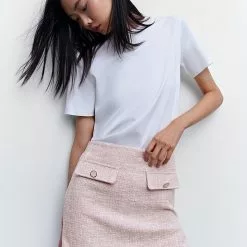 Mango Buttoned Tweed Skirt -Mango popular store mango 5290 5001736 5