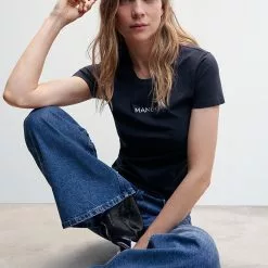 Mango Shining Logo T-Shirt -Mango popular store mango 5308 4301736 3