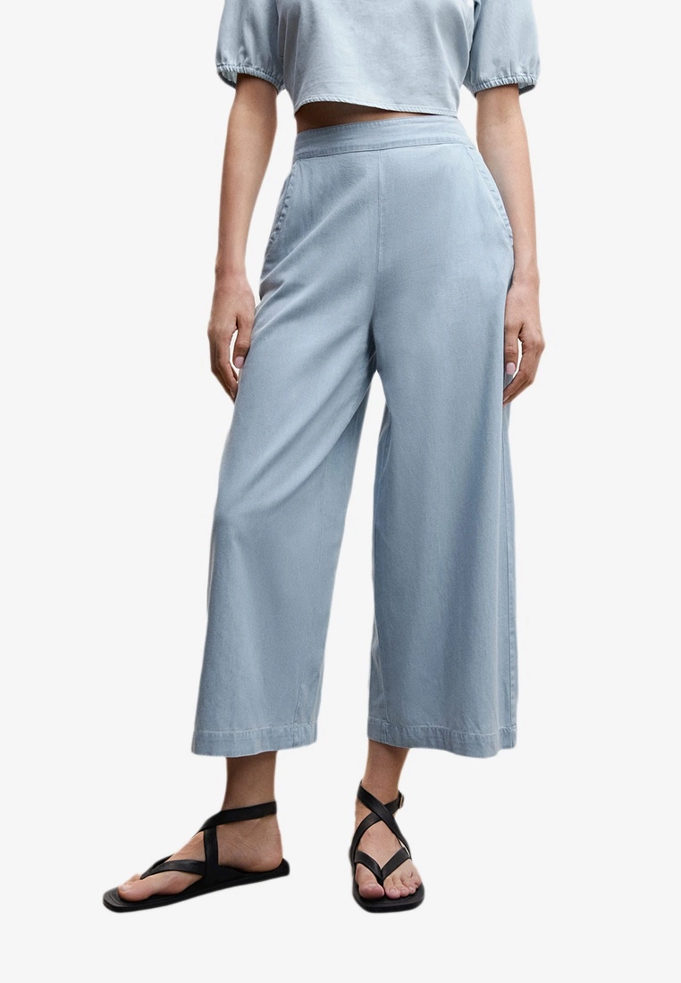 Mango Tencel Cotton Culotte Pants 3 Mango Tencel Cotton Culotte Pants