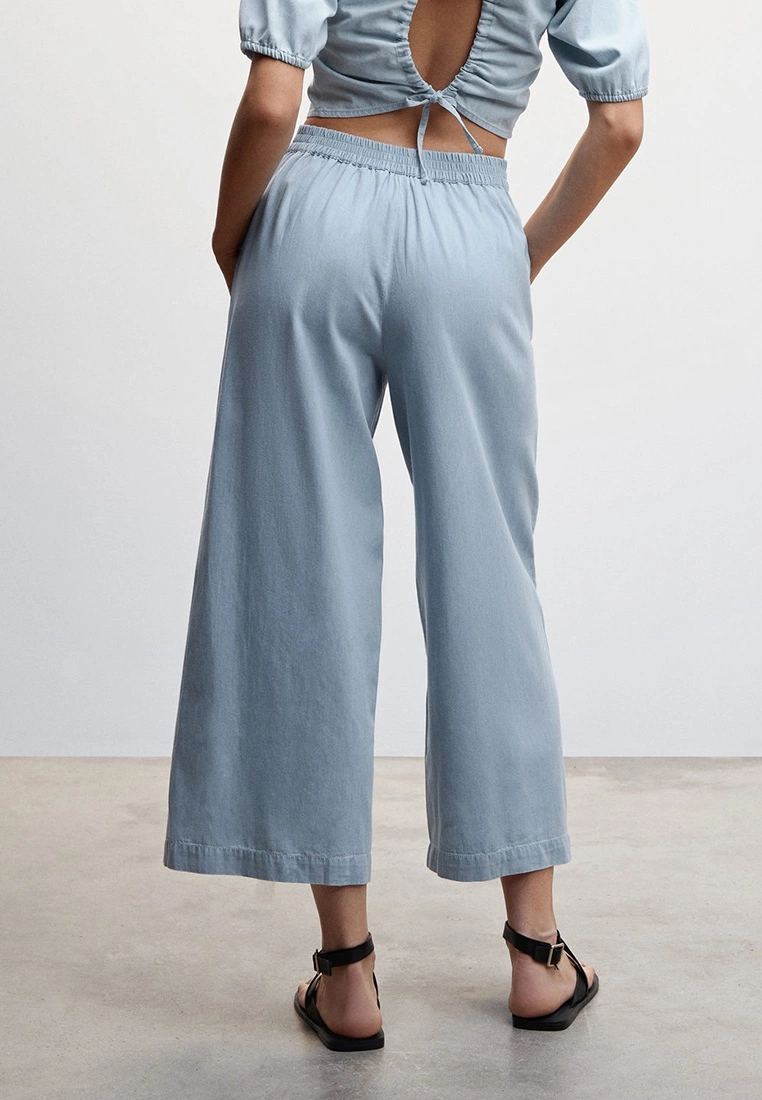 Mango Tencel Cotton Culotte Pants 4 Mango Tencel Cotton Culotte Pants - Image 2