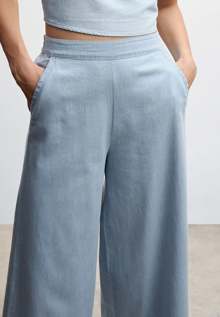 Mango Tencel Cotton Culotte Pants 5 Mango Tencel Cotton Culotte Pants - Image 3