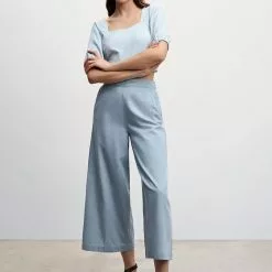 Mango Tencel Cotton Culotte Pants 11 Mango Tencel Cotton Culotte Pants -Mango popular store mango 5310 7701736 4
