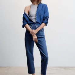 Mango Mom High-Waist Jeans -Mango popular store mango 5313 5290736 5