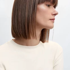 Mango Rounded Neck Cotton T-Shirt -Mango popular store mango 5338 8052636 3