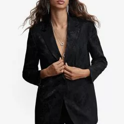 Mango Jacquard Blazer