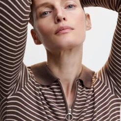 Mango Ribbed Polo-Style Sweater -Mango popular store mango 5343 0942636 3