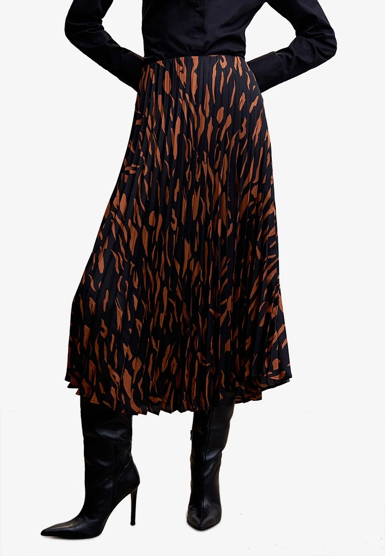 Mango Abstract Print Pleated Skirt 3 Mango Abstract Print Pleated Skirt