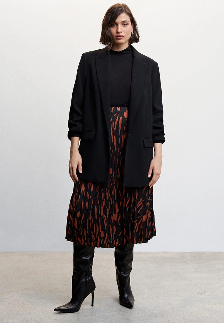 Mango Abstract Print Pleated Skirt 4 Mango Abstract Print Pleated Skirt - Image 2