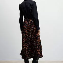 Mango Abstract Print Pleated Skirt 13 Mango Abstract Print Pleated Skirt -Mango popular store mango 5346 1152636 3