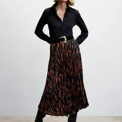 Mango Abstract Print Pleated Skirt 15 Mango Abstract Print Pleated Skirt -Mango popular store mango 5346 1152636 5